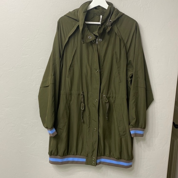 Free People wind swept jacket size small.Green and blue - Picture 1 of 15